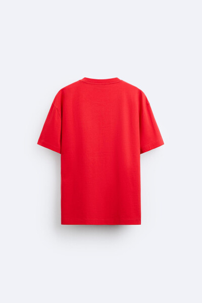 BASIC HEAVY WEIGHT T-SHIRT White Red - 49