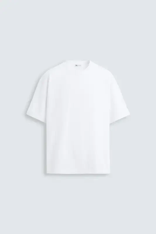 BASIC HEAVYWEIGHT T-SHIRT-Oq - ZARA