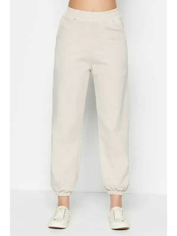 Basic Jogger Eşofman Altı 802 Krem-Ekru - 3