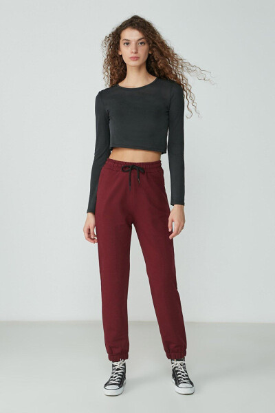 Basic Jogger Sweatpants 734 Burgundy - 5