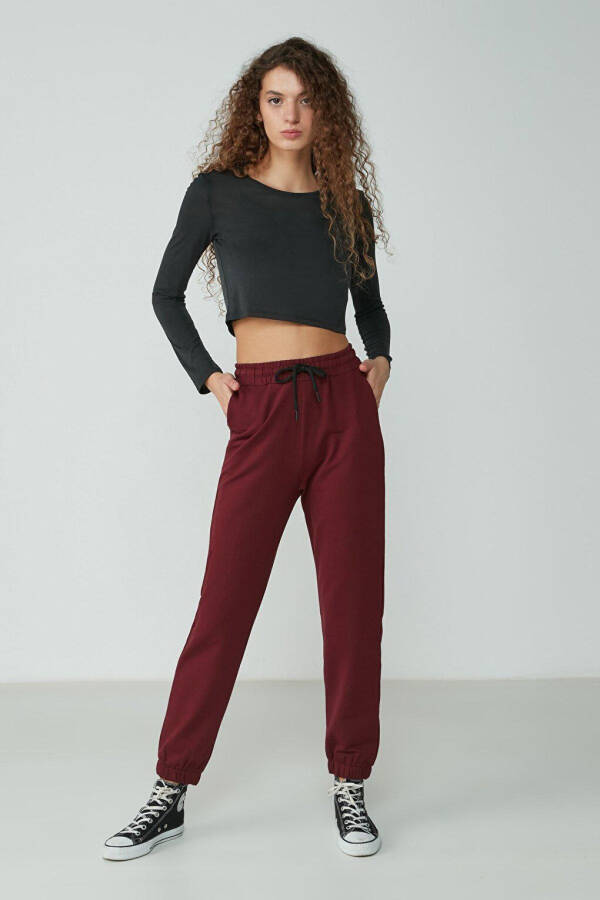 Basic Jogger Sweatpants 734 Burgundy - 6