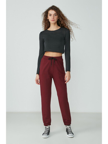 Basic Jogger Sweatpants 734 Burgundy - 1