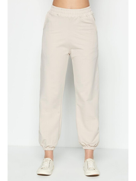 Basic Jogger Sweatpants 802 Cream - 3