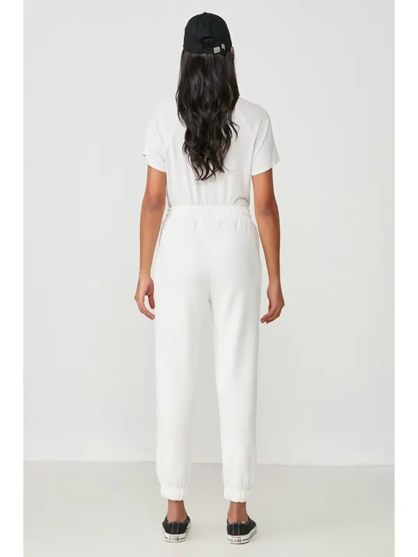Basic Jogger Sweatpants 802 Ecru-Ecru - 4
