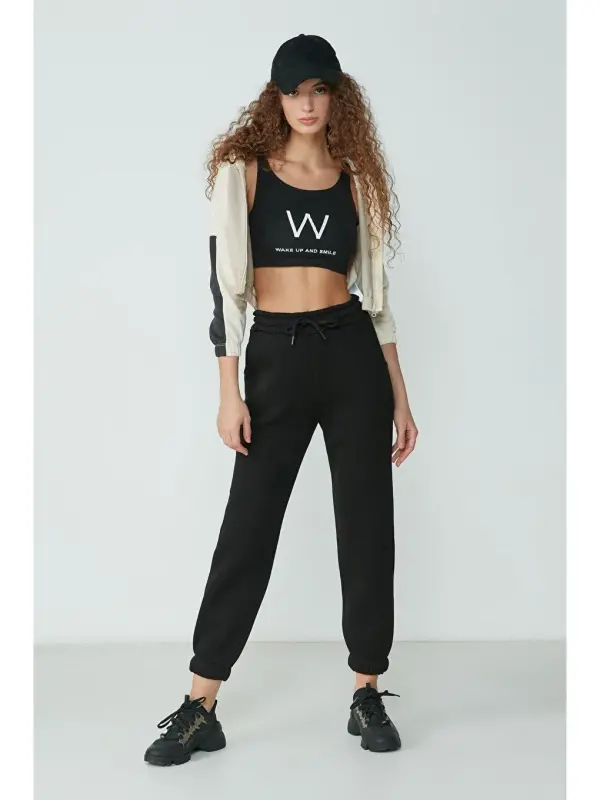 Basic Jogger Sweatpants 902 Black-Black - 1