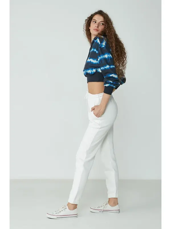 Basic Jogger Sweatpants 902 Ecru-Ecru - 2