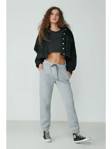Basic Jogger Sweatpants 902 Gray-Gray - 1