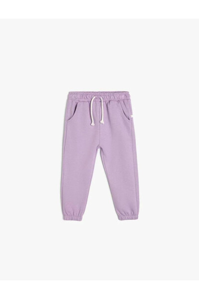 Basic Jogger Sweatpants with Elastic Waistband and Cotton - 4