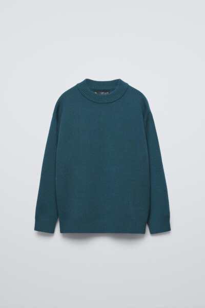 BASIC KNIT SWEATER - Blue - 1