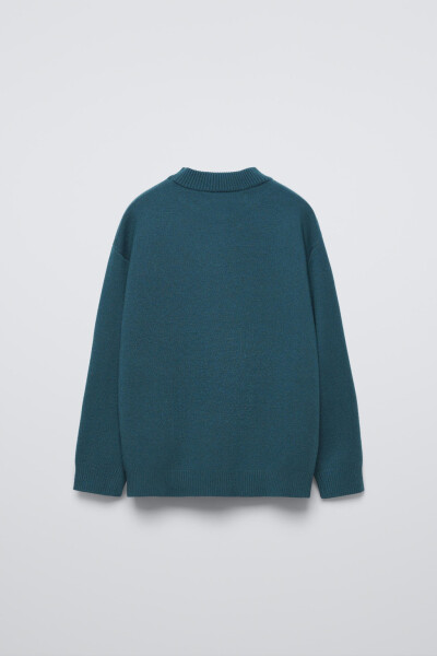 BASIC KNIT SWEATER - Blue - 2