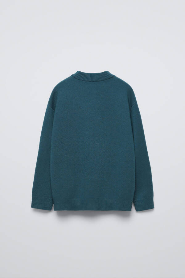 BASIC KNIT SWEATER - Blue - 2