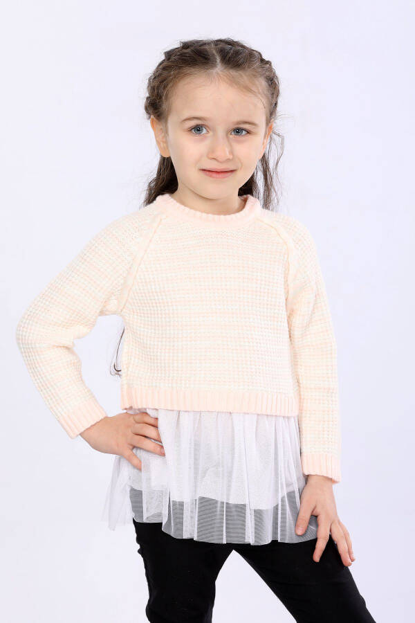 Basic knit sweater for girls. - 1