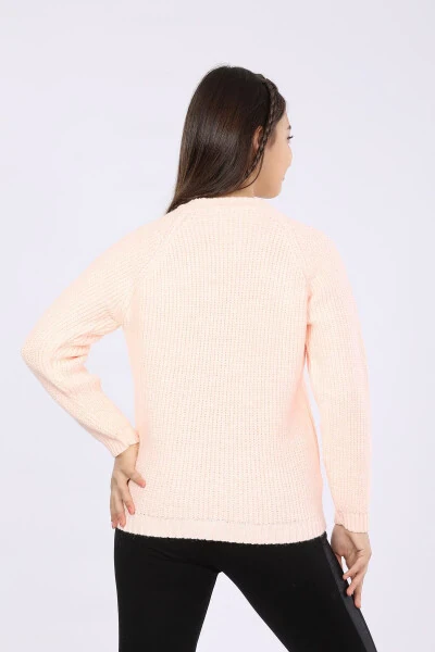 Basic knit sweater for girls aged 4-13. - 4