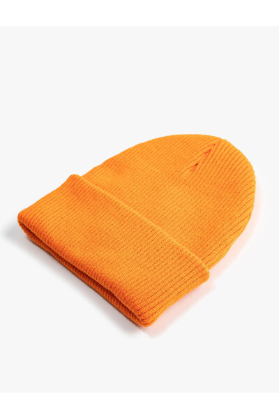 Basic knitted beanie with a ribbed band - 5