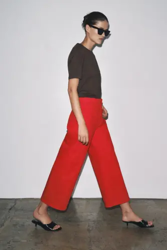 BASIC KOTON T-SHIRT-Kahverengi - 4