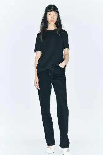 BASIC KOTON T-SHIRT-Siyah - 3