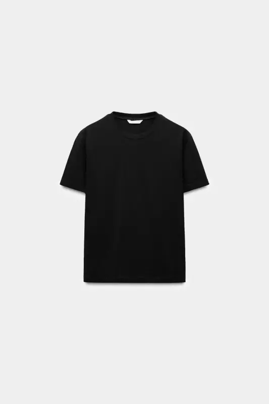 BASIC KOTON T-SHIRT-Siyah - 5