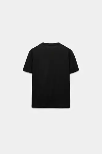BASIC KOTON T-SHIRT-Siyah - 6