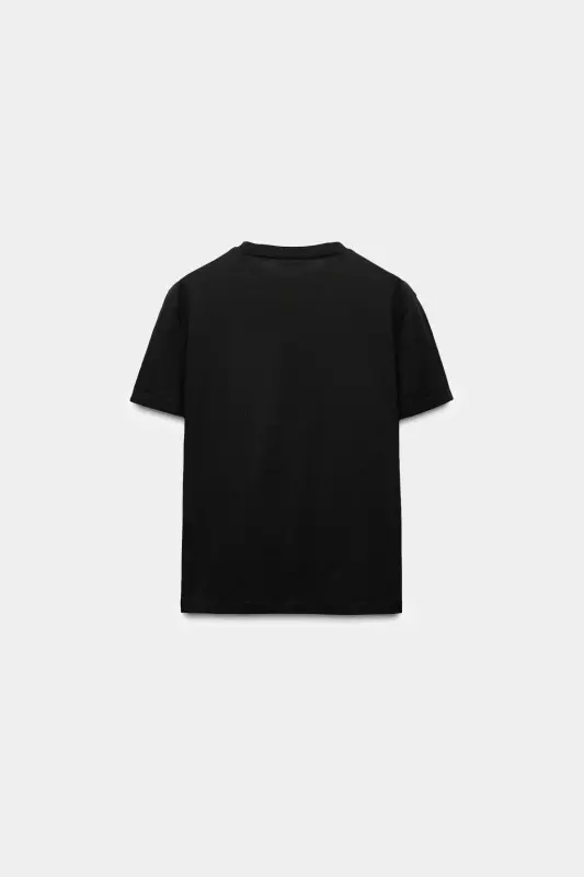 BASIC KOTON T-SHIRT-Siyah - 6