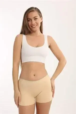 Basic Laser Cut Seamless Women's Boxer Briefs 3-Pack Nude - 3