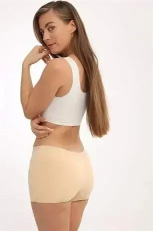 Basic Laser Cut Seamless Women's Boxer Briefs 3-Pack Nude - 6