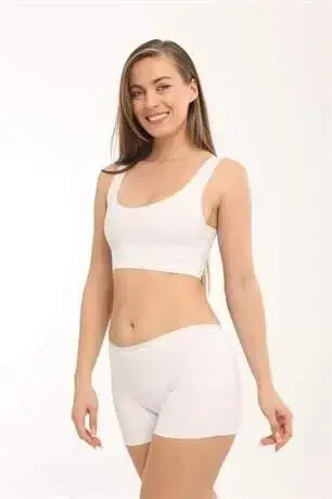 Basic Laser Cut Seamless Women's Boxer Briefs 3 Pack White - 7