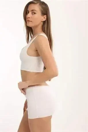 Basic Laser Cut Seamless Women's Boxer Briefs 3 Pack White - 8