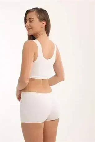 Basic Laser Cut Seamless Women's Boxer Briefs 3 Pack White - 9