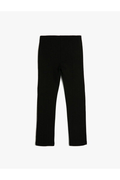 Basic Leggings with Elastic Waistband and Stitch Details - 5