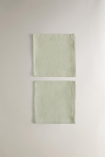 BASIC LINEN NAPKIN (SET OF 2) Light Beige White Blue Light Green - 9