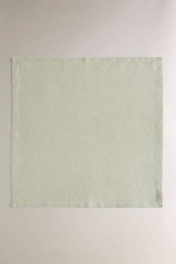 BASIC LINEN NAPKIN (SET OF 2) Light Beige White Blue Light Green - 2