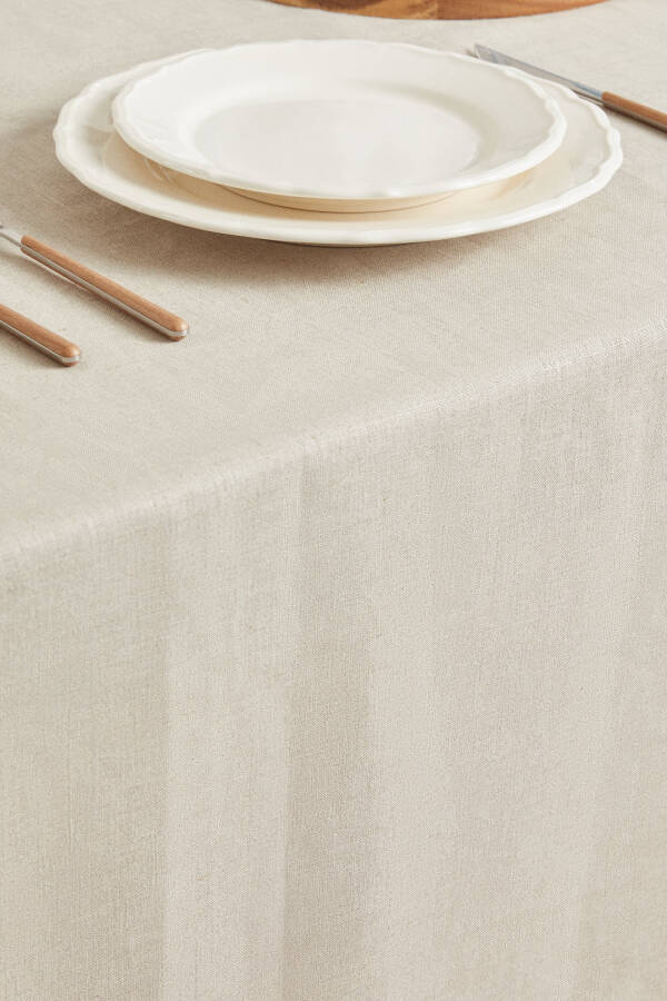 Basic linen tablecloth - Light beige - 15