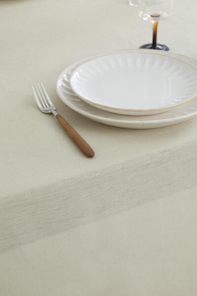 Basic linen tablecloth - Light green - 19