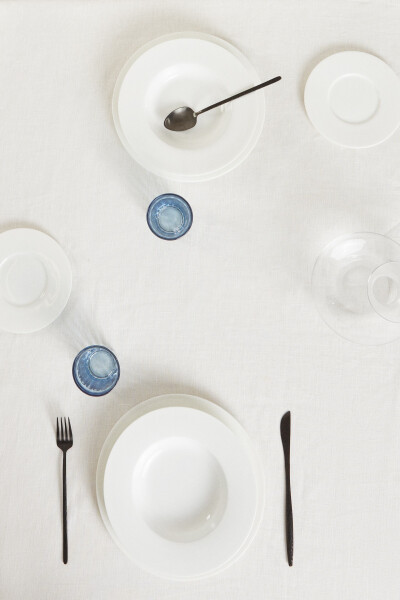 Basic linen tablecloth - White - 18