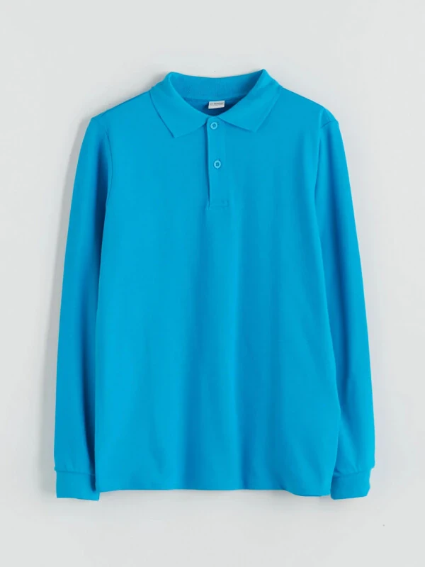 Basic Long Sleeve Polo Shirt for Boys - LC WAIKIKI