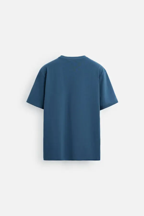 BASIC MEDIUM WEIGHT T-SHIRT-Blue - 7