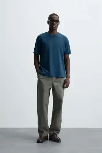 BASIC MEDIUM WEIGHT T-SHIRT-Blue 