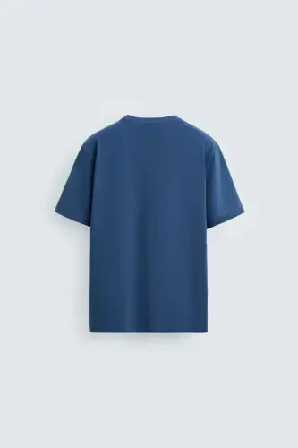 BASIC MEDIUM WEIGHT T-SHIRT-Blue - 7