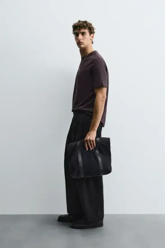 BASIC MEDIUM WEIGHT T-SHIRT-Dark aubergine - 4