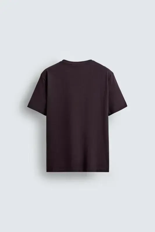 BASIC MEDIUM WEIGHT T-SHIRT-Dark aubergine - 8