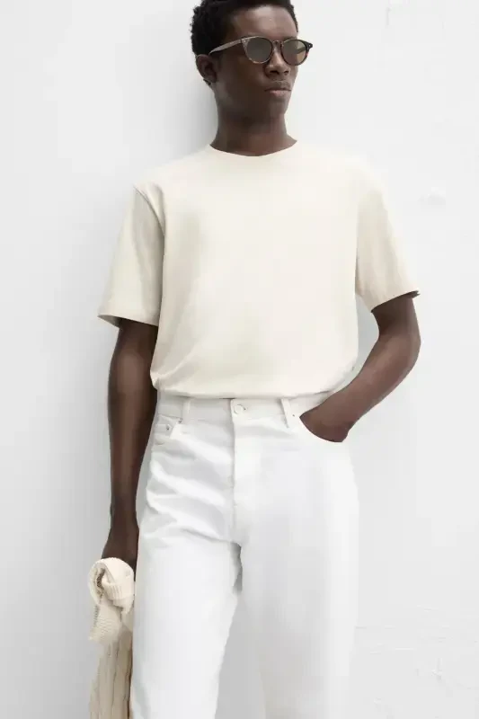 BASIC MEDIUM WEIGHT T-SHIRT-Light sand - 5