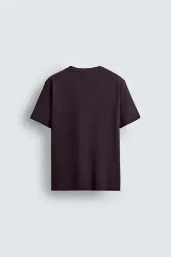 BASIC MEDIUM WEIGHT T-SHIRT - To‘q badimjon - 8
