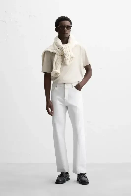 BASIC MEDIUM WEIGHT TİŞÖRT-Açık kum - ZARA