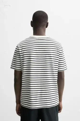 BASIC MEDIUM WEIGHT TİŞÖRT-çizgili - 3