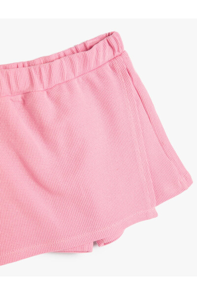 Basic Mini Shorts Skirt Wrap Waist Elastic Cotton - 6