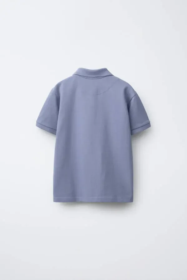 BASIC Oddiy Polo yoqa FUTBOLKA - Och havo rang - 3