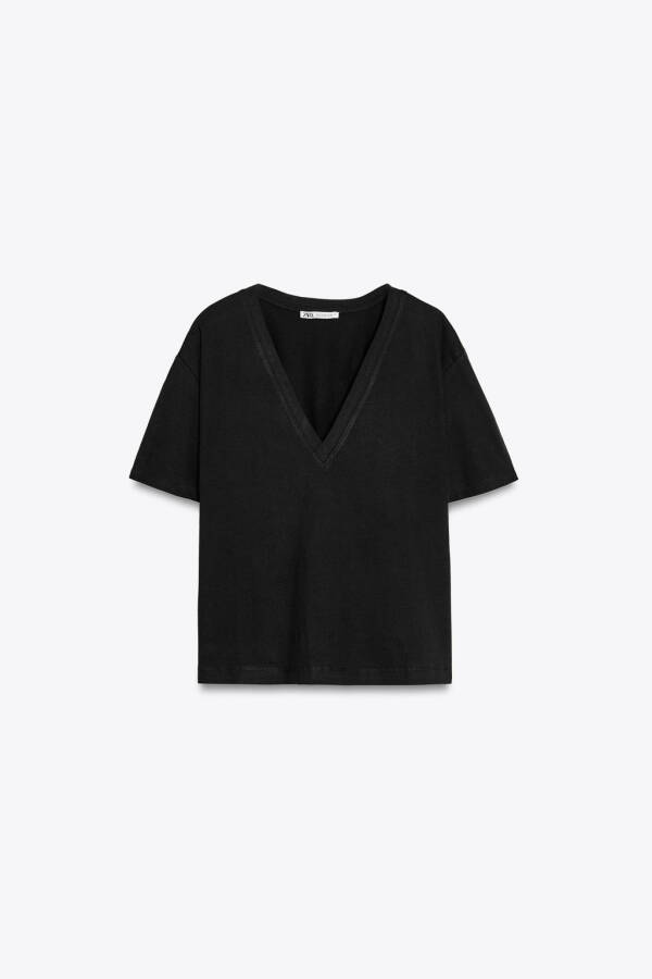 BASIC PAMUKLU T-SHIRT-Black - 1