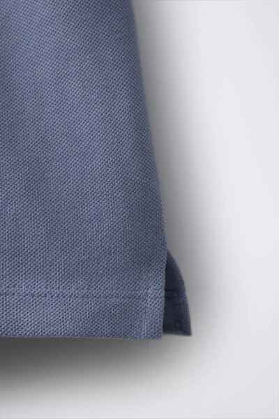 BASIC PLAIN POLO COLLAR T-SHIRT-Light blue - 5