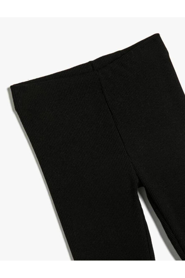 Basic Ribbed Leggings, Elastic Waistband - 24