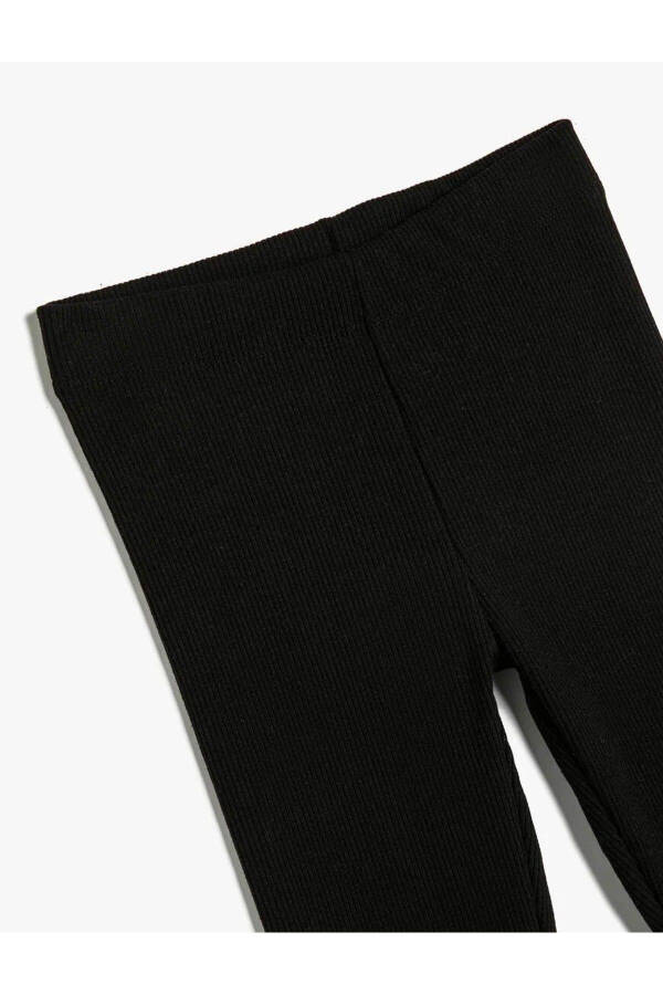 Basic Ribbed Leggings, Elastic Waistband - 14